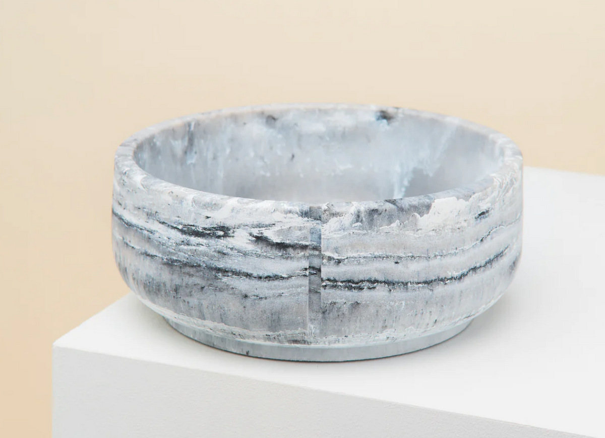 Set slow feeder dolphin grey MARBLE polysand