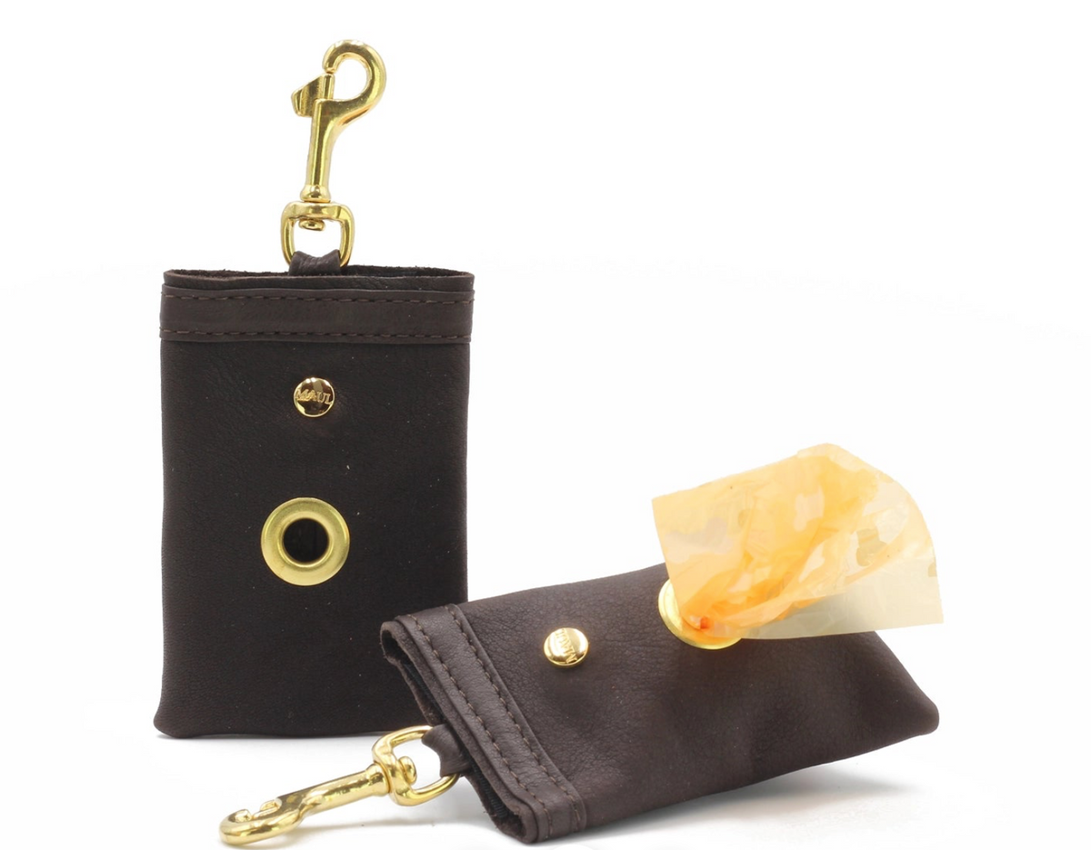 Kotstockhalter Leder dunkelbraun