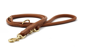 Leather leash 2m Cognac
