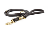 Leather line 2m dark brown
