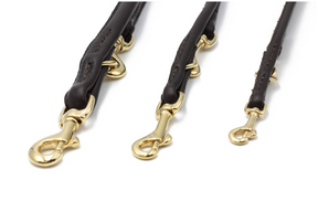Leather line 2m dark brown