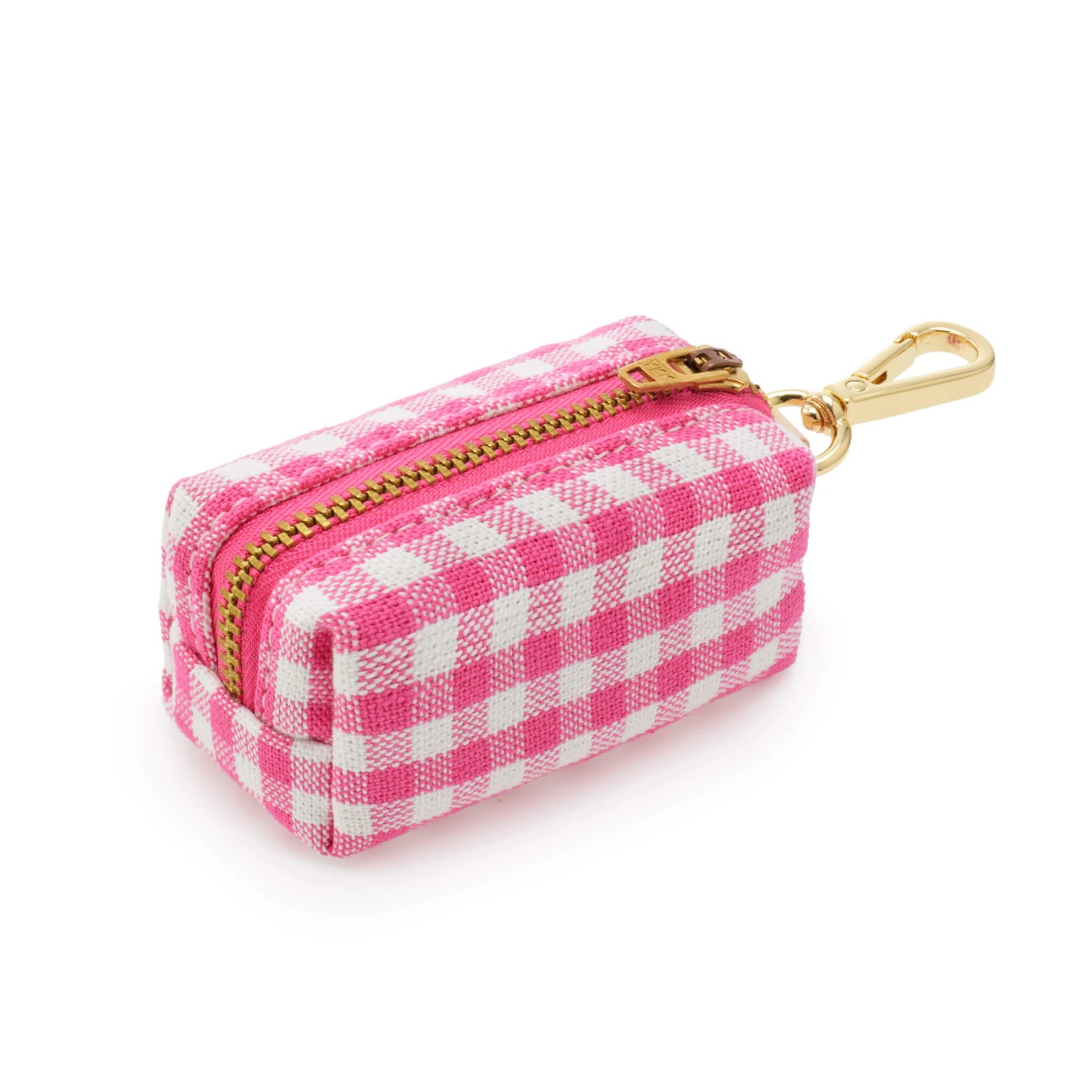 Gingham pink poepzakhouder