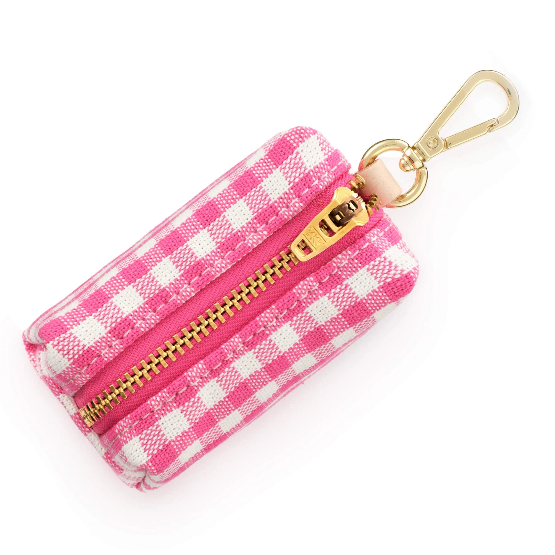 Gingham pink poepzakhouder