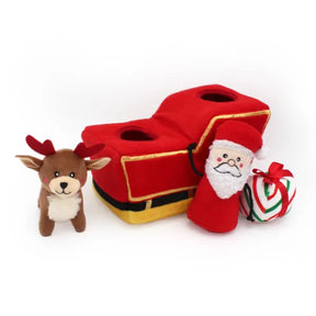 Christmas sled with Santa Claus