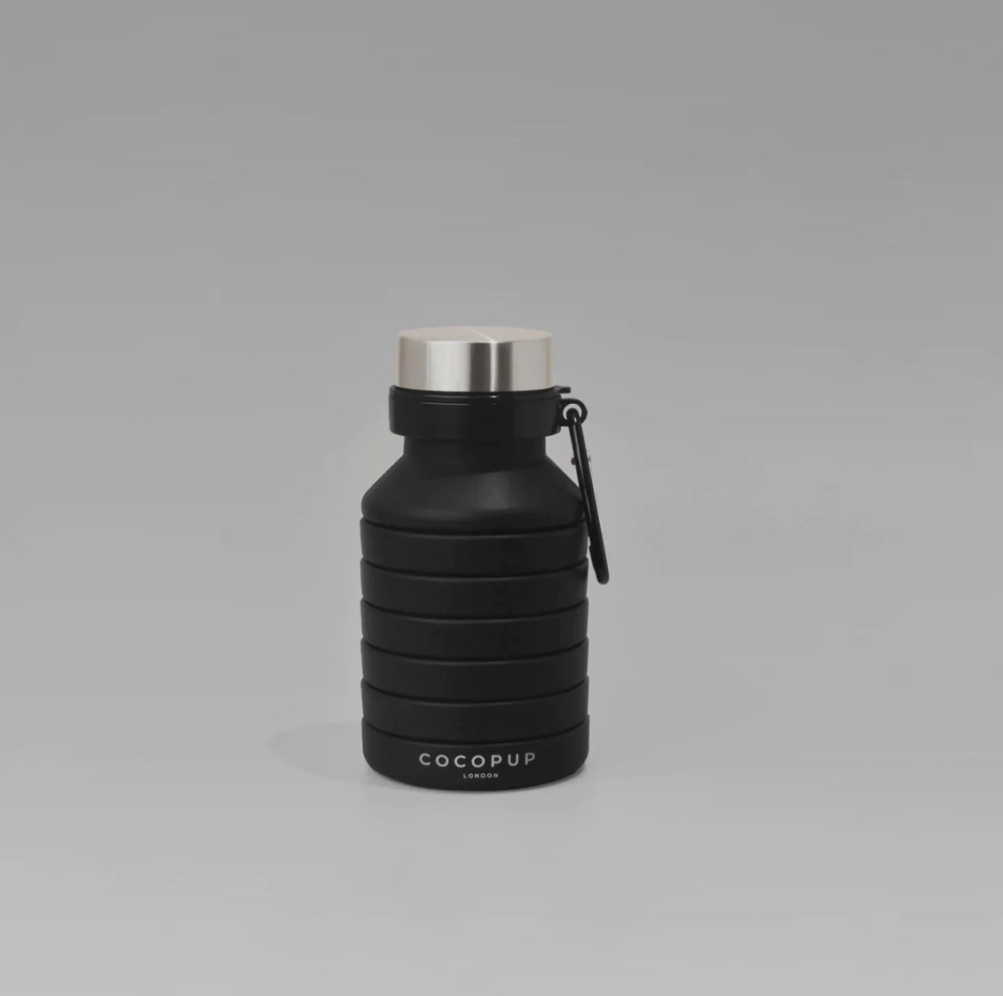 Bottiglia d'acqua pieghevole nero