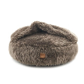 Peluche paradisse cave lit - brun-orthopédique