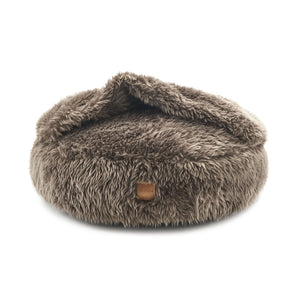 Peluche paradisse cave lit - brun-orthopédique
