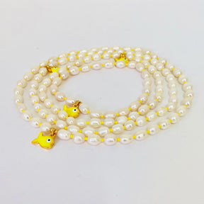 Fish necklace yellow