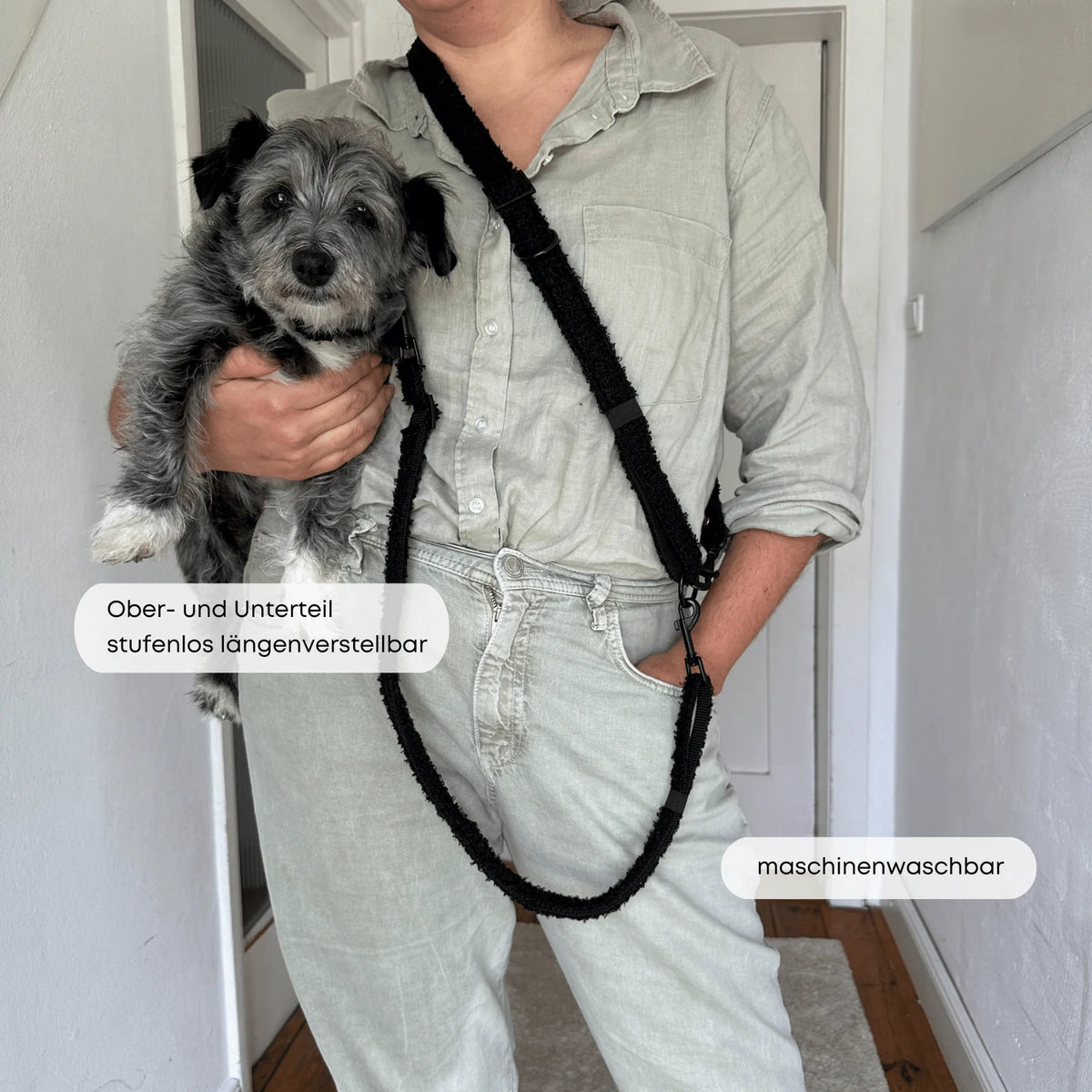 Leiband smart adaptable Teddy Black Pepper
