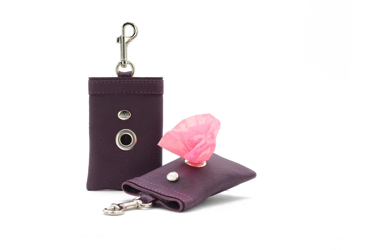 Poepzakhouder leder Aubergine