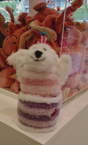 Chanter des chiens d'anniversaire - blanc