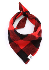 Red & Black Control Flanel Bandana