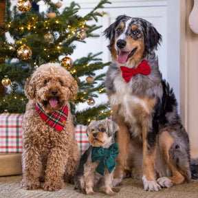 Christmas plaid flannel bandana