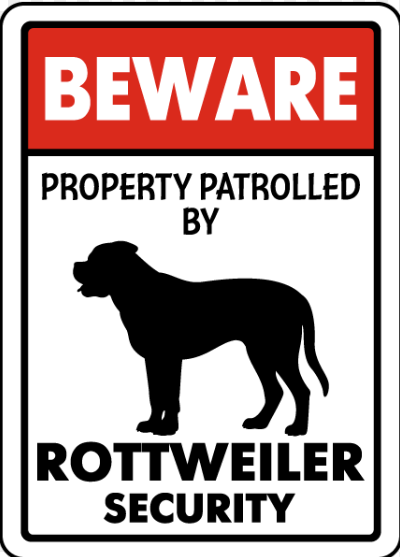 Rottweiler di pattuglia