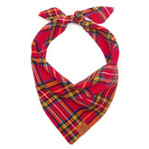 Christmas plaid flannel bandana
