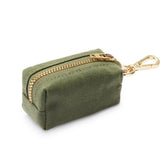 Poop pocket holder waxed olive
