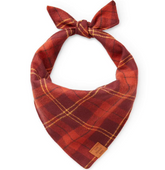 Cider plaid flannel bandana