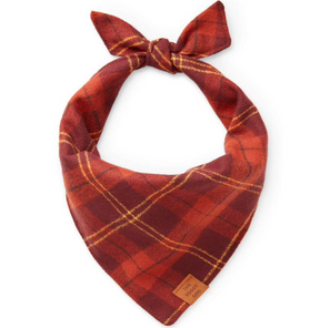 Cider plaid flannel bandana