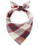 Merlot plaid flannel bandana