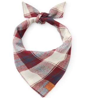 Merlot Plaid Flannel Bandana