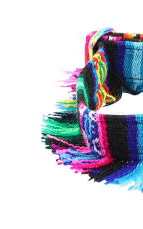 Laavida black fringe collar