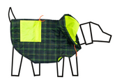 Neon scottic puffer jacket